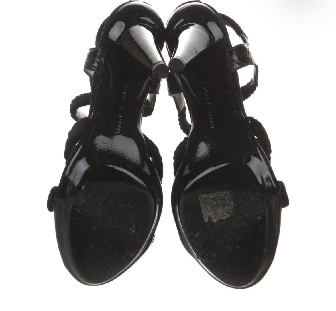 Preowned Bottega Veneta Black T-Strap Platform Sandals – Size 38.5
