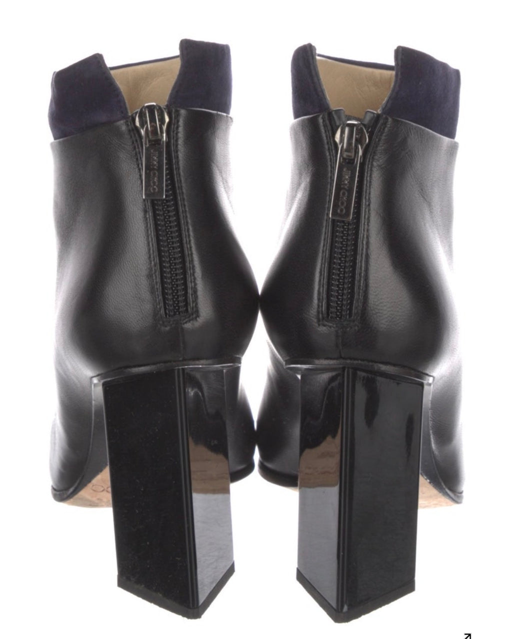 Preowned Jimmy Choo Black Leather Ankle Booties – Size IT 38