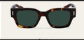 New Ferragamo Tortoiseshell Rectangular Sunglasses – Green Lenses