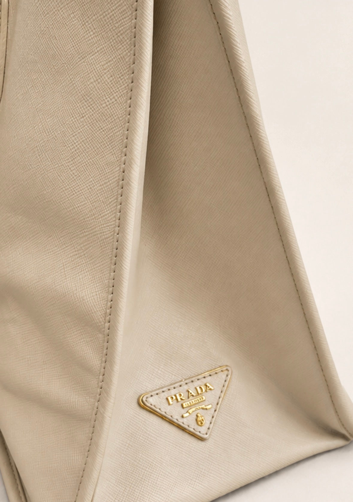 Prada Saffiano Lux Galleria Double Zip Tote – White/Ivory