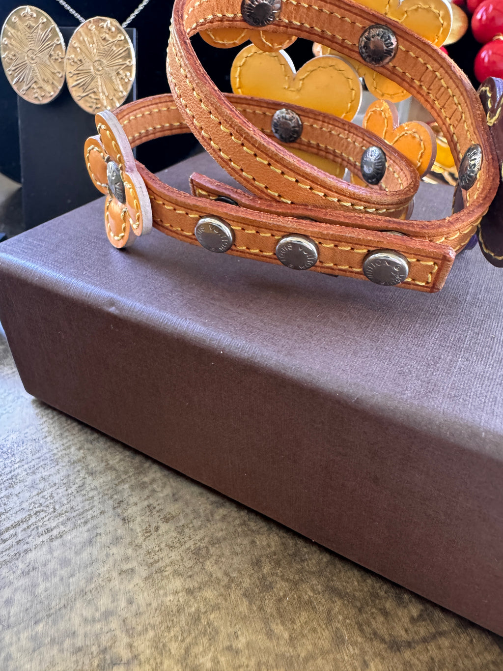 Louis Vuitton Louis Vuitton Limited Edition Monogram Vernis Lexington Fleurs Double-Wrap Bracelet – With Box
