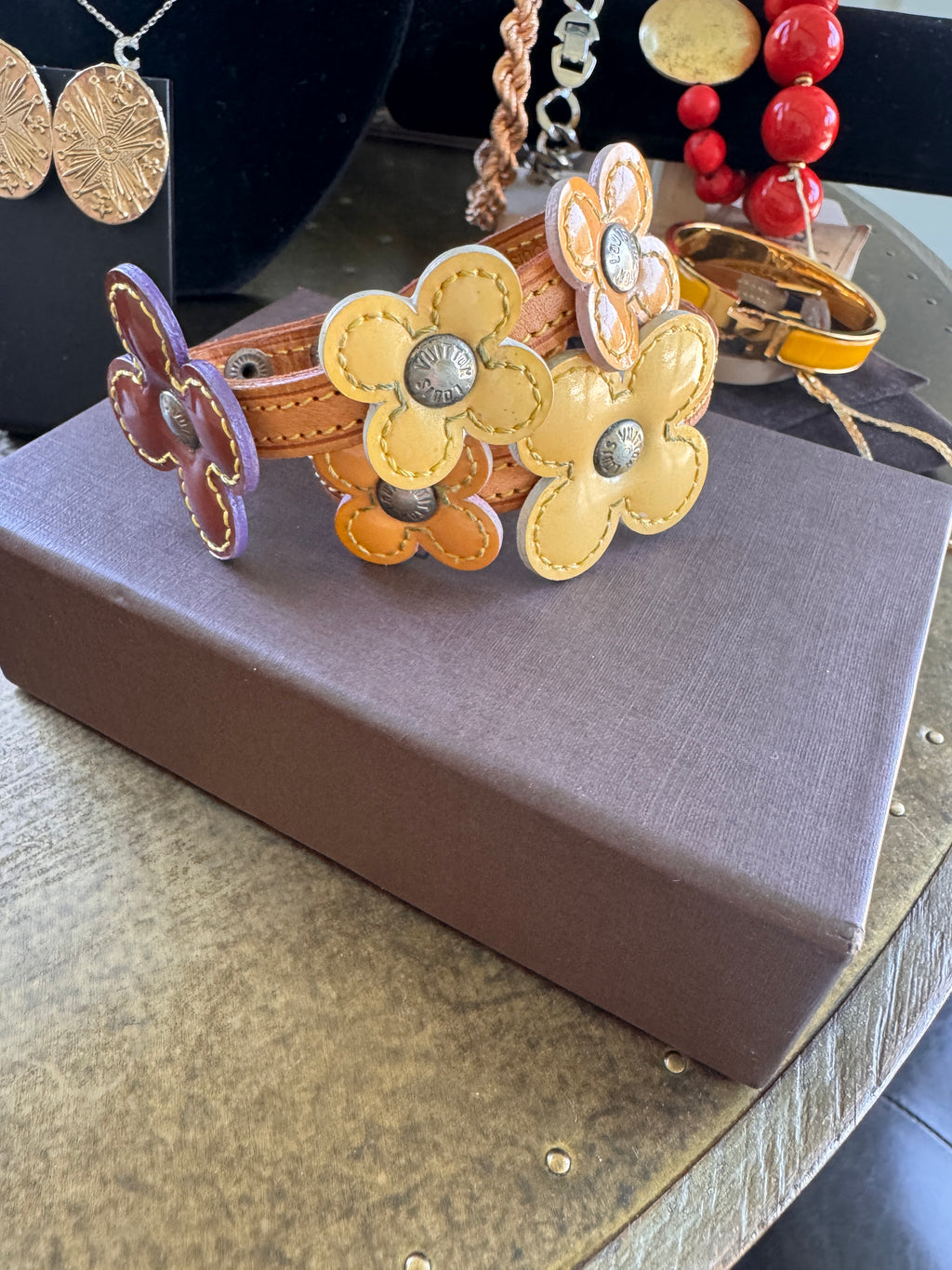 Louis Vuitton Louis Vuitton Limited Edition Monogram Vernis Lexington Fleurs Double-Wrap Bracelet – With Box