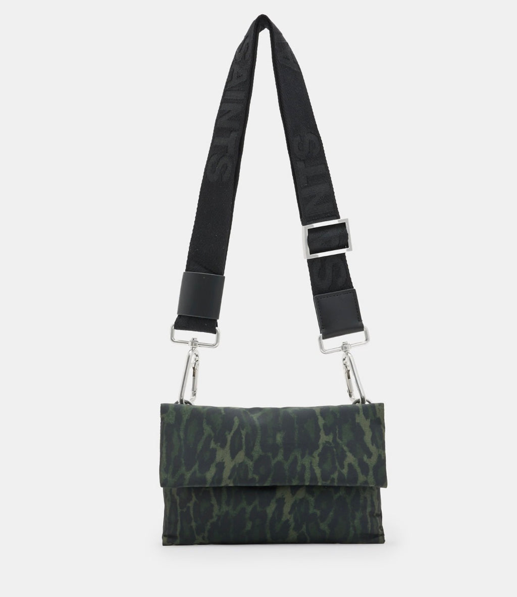 AllSaints Ezra Anita Crossbody Bag – Leopard Green – New With Tags