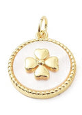 Shell Clover Charm – Gold Plated
