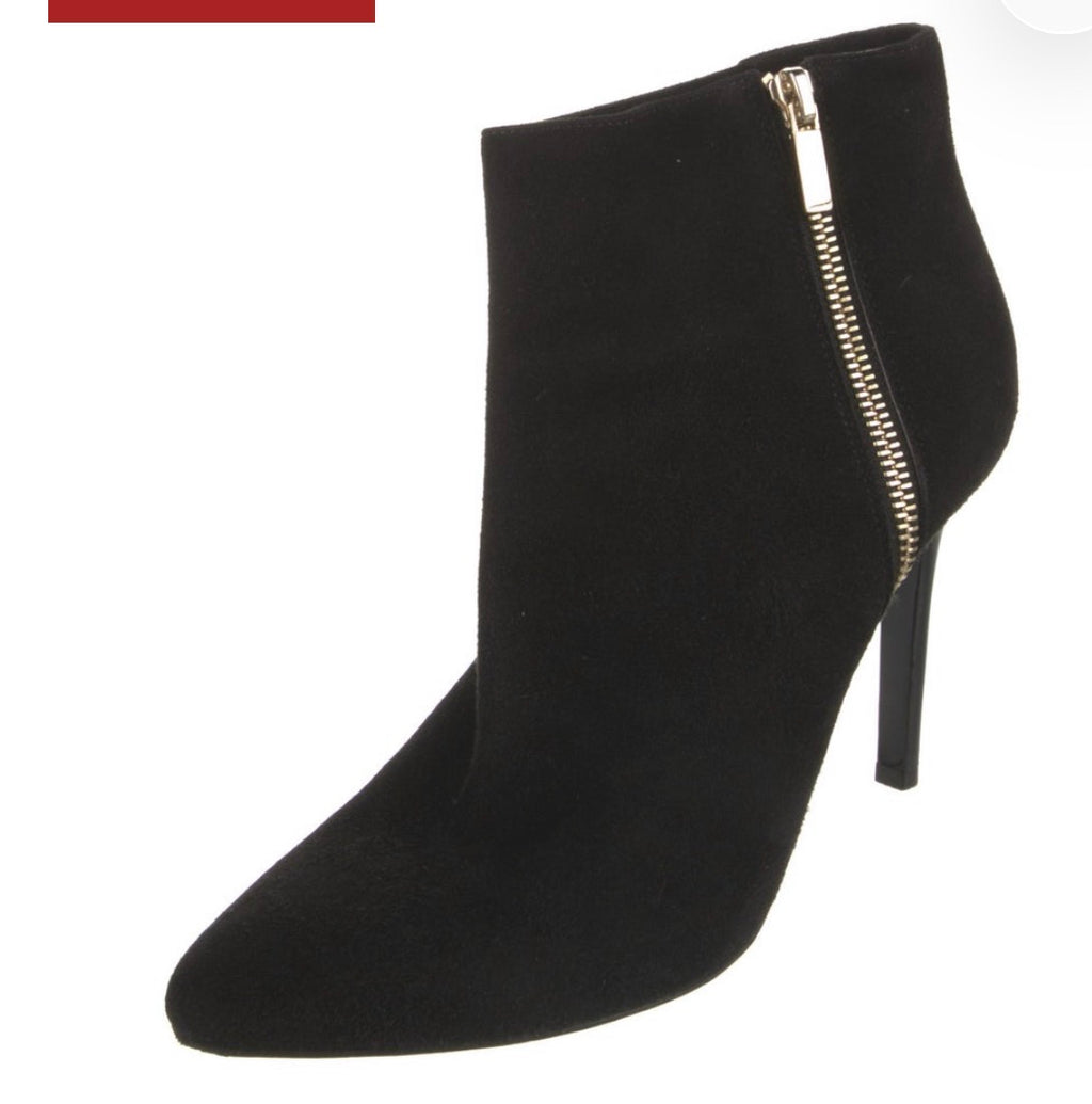Preowned Lanvin Black Suede Ankle Booties – Size 37.5