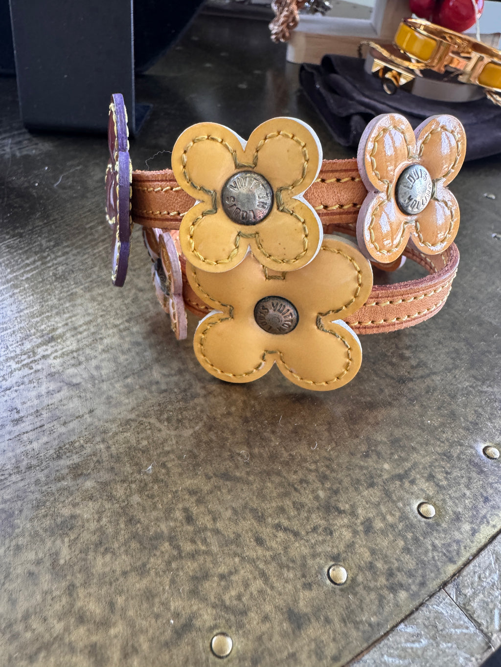 Louis Vuitton Louis Vuitton Limited Edition Monogram Vernis Lexington Fleurs Double-Wrap Bracelet – With Box