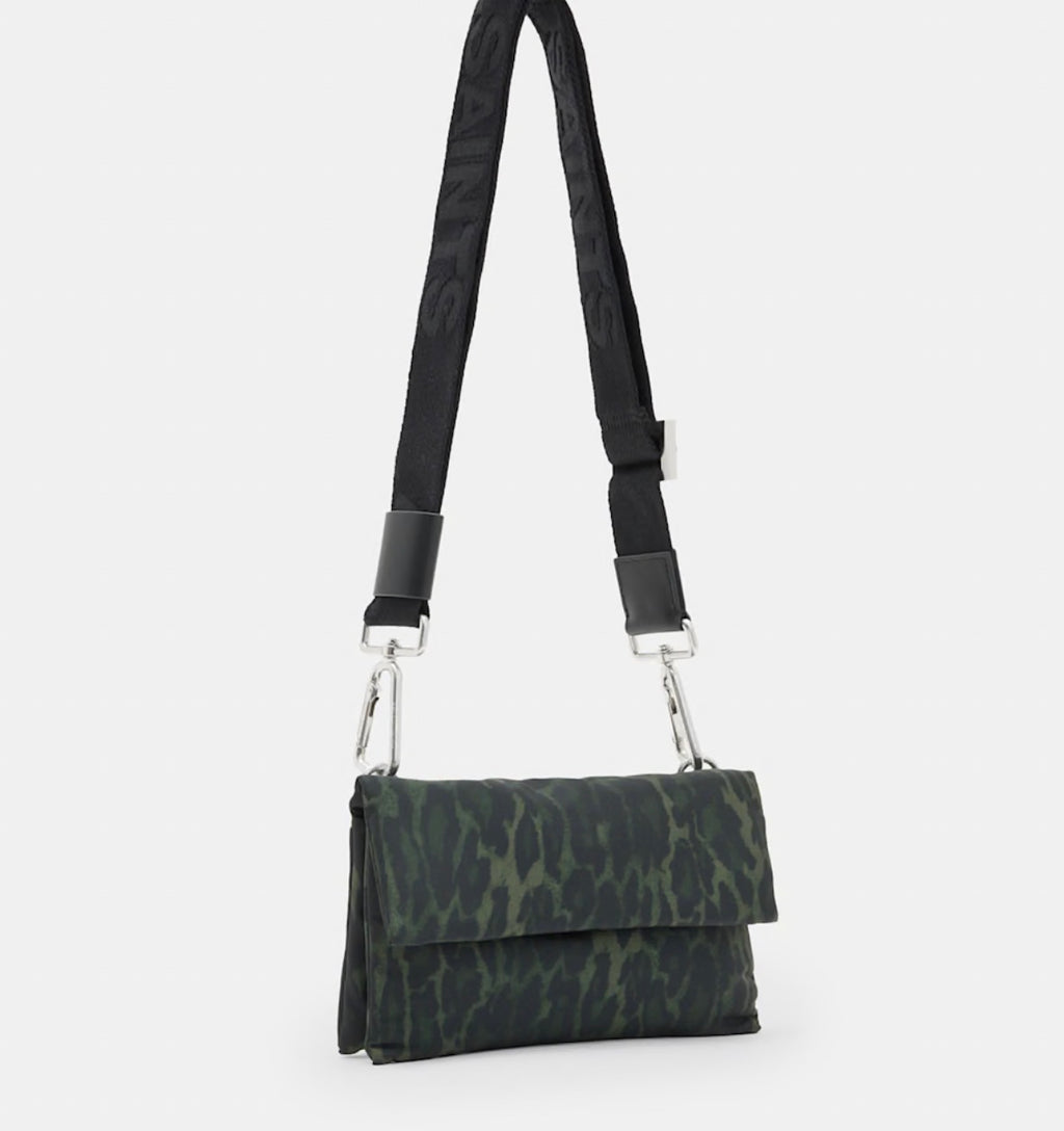 AllSaints Ezra Anita Crossbody Bag – Leopard Green – New With Tags