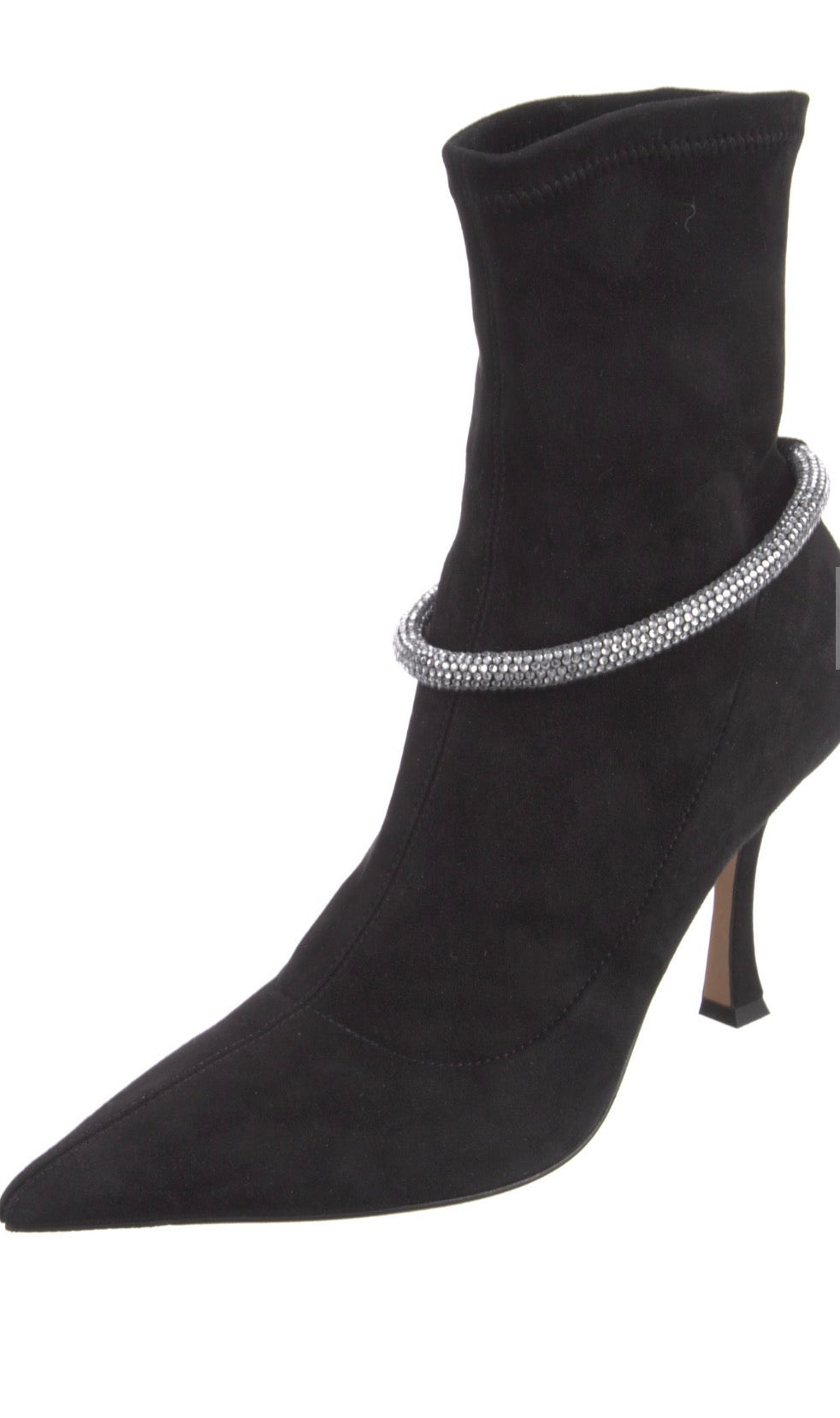 Preowned Jimmy Choo Crystal-Embellished Sock Booties – Size 39.5