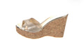 Preowned Jimmy Choo Metallic Gold Cork Wedge Sandals – Size 39.5