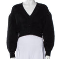 Fendi black V-neck cardigan - mohair Size XS