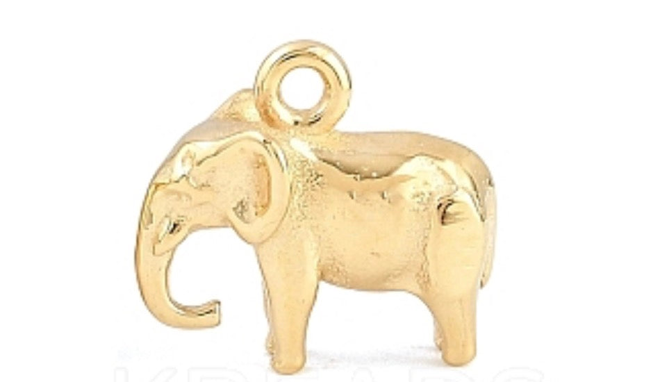 Mini elephant charm- gold plated
