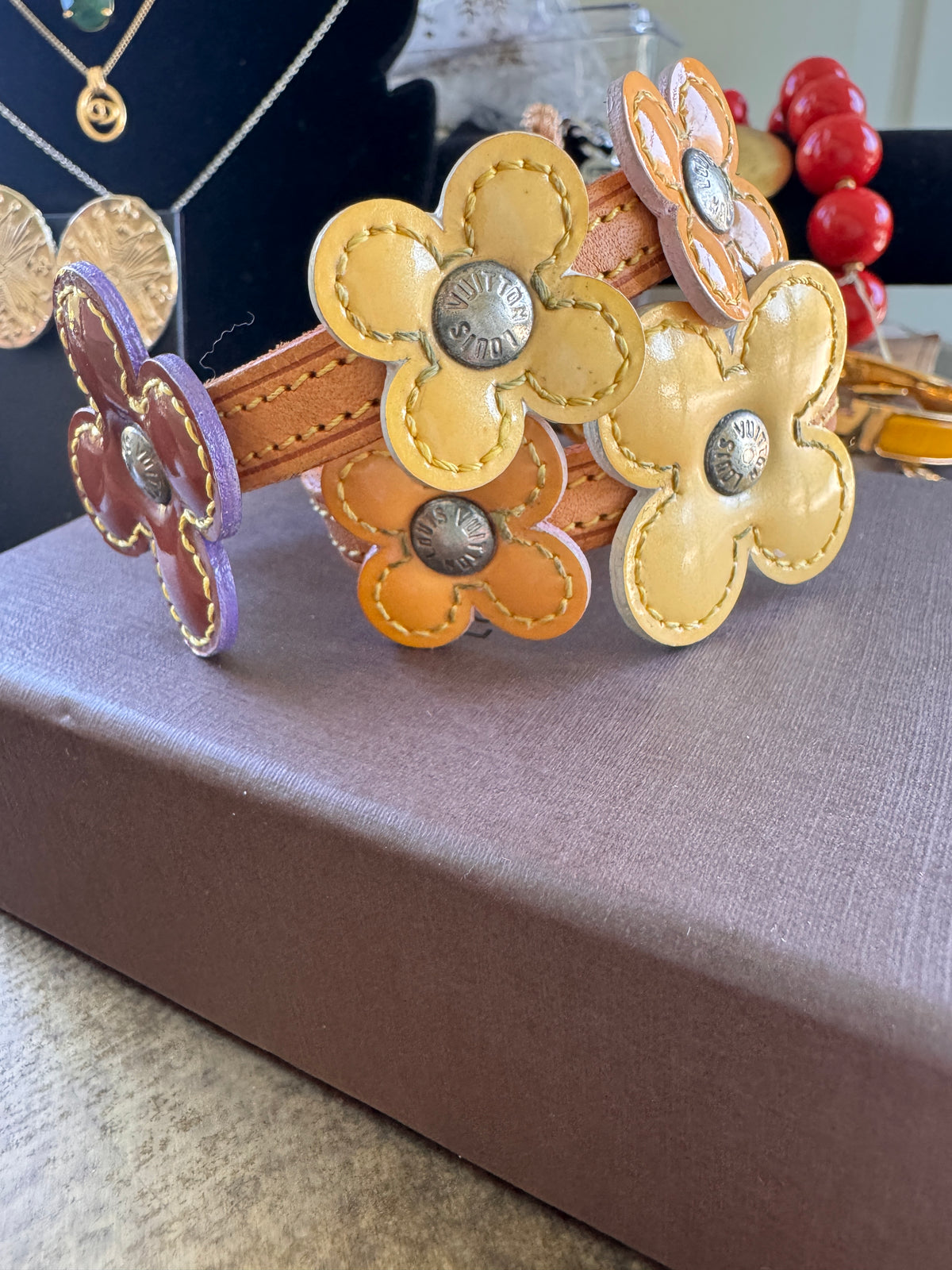 Louis Vuitton Louis Vuitton Limited Edition Monogram Vernis Lexington Fleurs Double-Wrap Bracelet – With Box