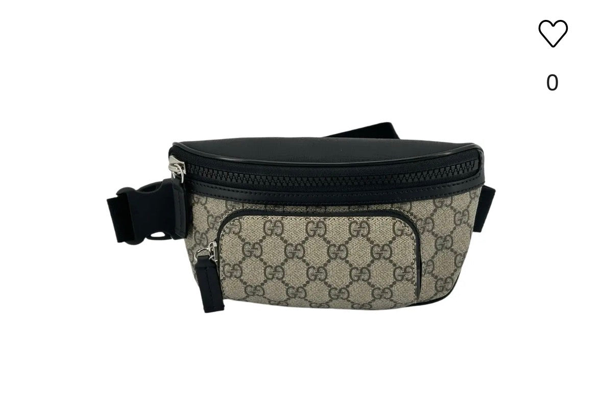 Preowned Gucci GG Supreme Belt Bag – Brown/Black