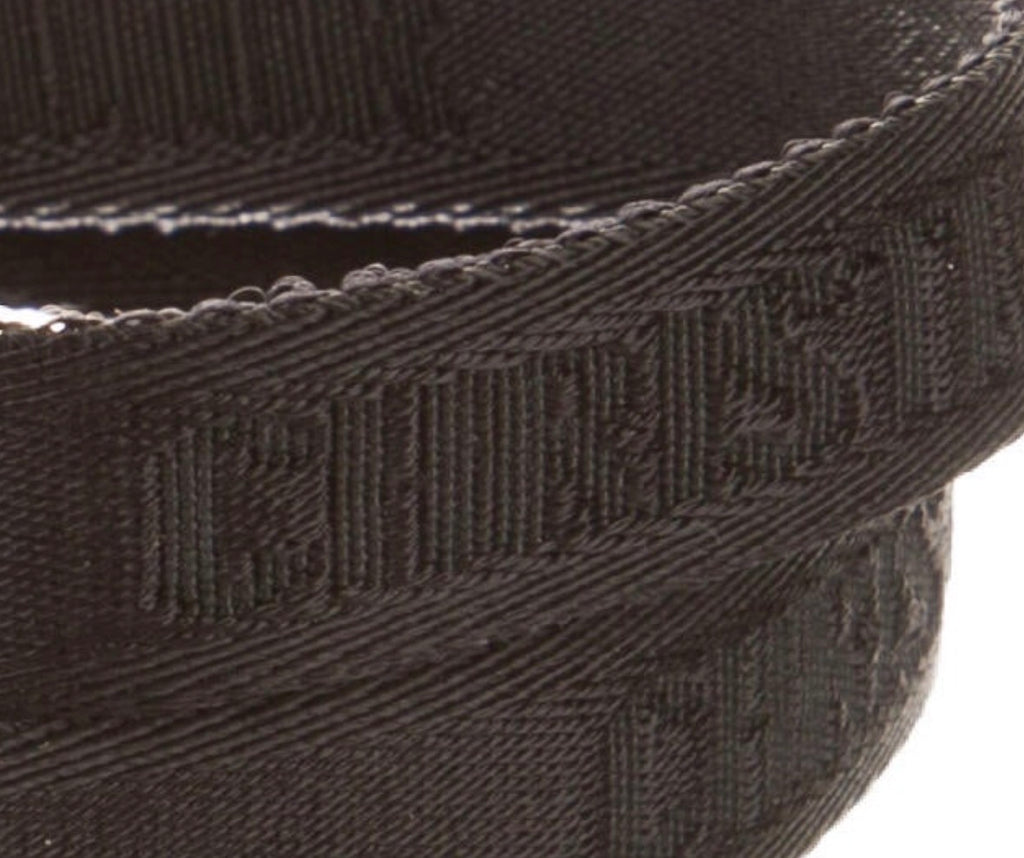 Christian Dior Saddle Fine Canvas Jacquard Skinny Belt – Black & Gold - any size up to -36 inches