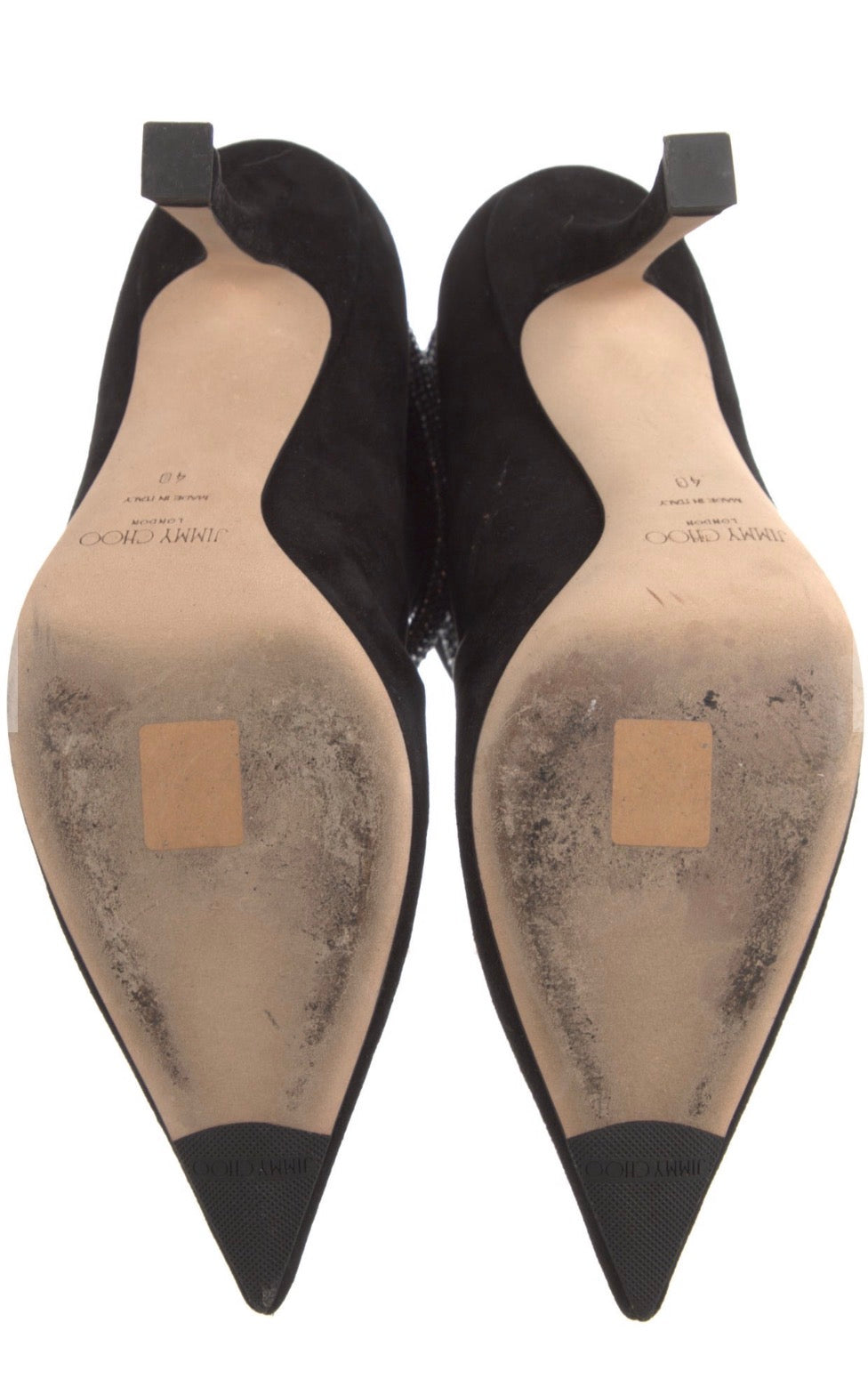 Preowned Jimmy Choo Crystal-Embellished Sock Booties – Size 39.5