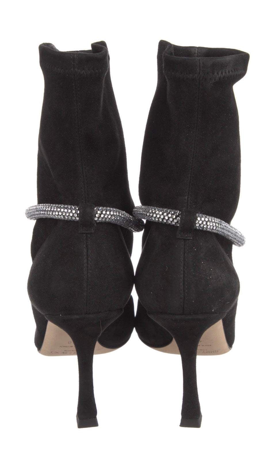 Preowned Jimmy Choo Crystal-Embellished Sock Booties – Size 39.5