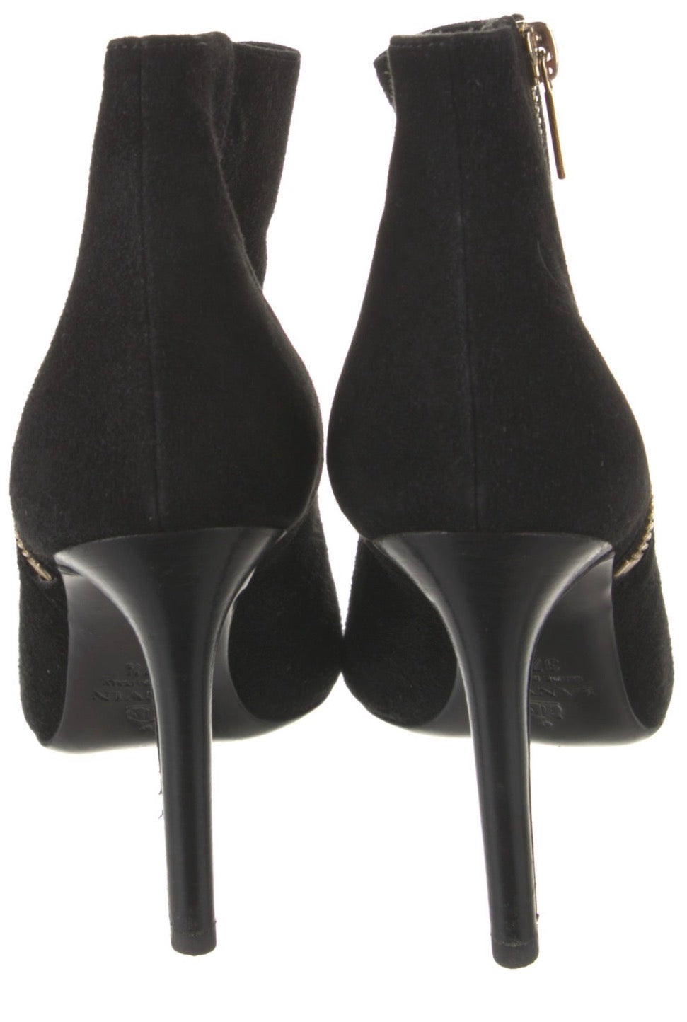 Preowned Lanvin Black Suede Ankle Booties – Size 37.5