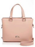 Longchamp Blush Pink Leather Three-Compartment Satchel / Crossbody