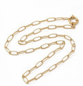 Cable Chain Necklace — Embellished/textured 14K Gold Plated - 19.8”
