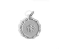 Bee charm - silver toned - stainless steel