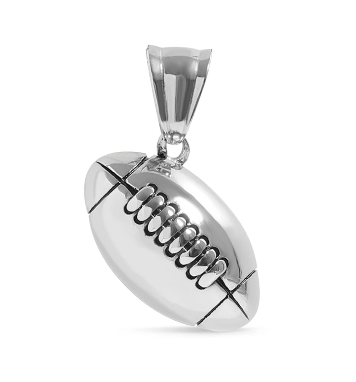 Football pendant/charm - 18K gold plated or Silver toned/Stainless Steel