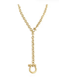 18K Gold-Plated Horseshoe Carabiner Y Necklace